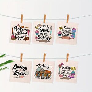 NEW Set of 6 Cupcakes & Baking Swedish Dishcloths - Multi, Reusable, Sustainable